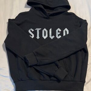 STOLEN GIRLFRIENDS CLUB Black Hoodie with Silver Print